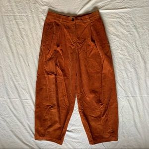 cord dart trousers in soft ginger